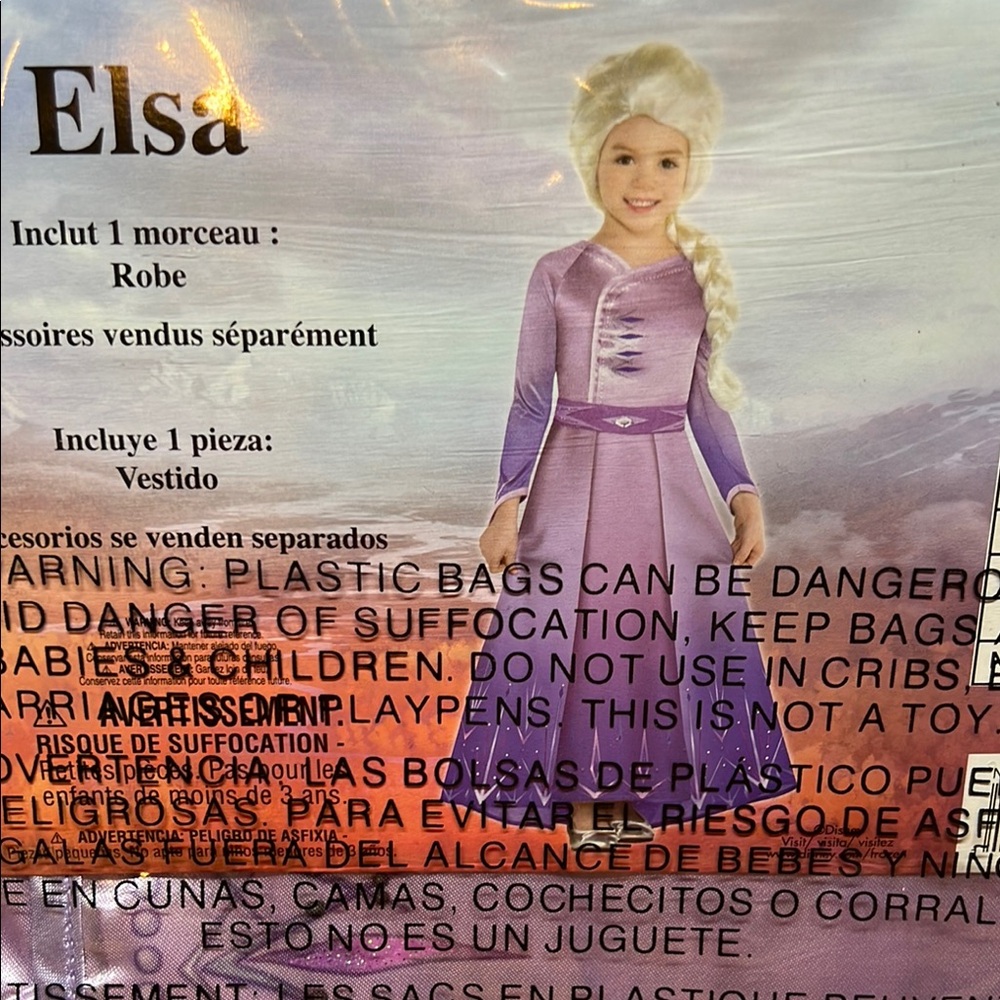 Disney Frozen II Elsa Kids Costume NIP - Picture 3 of 10